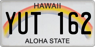 HI license plate YUT162
