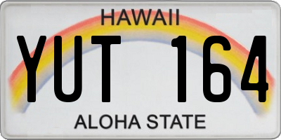 HI license plate YUT164