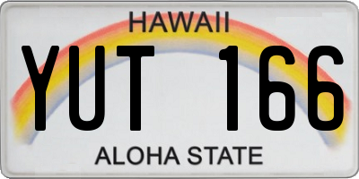 HI license plate YUT166