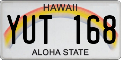 HI license plate YUT168