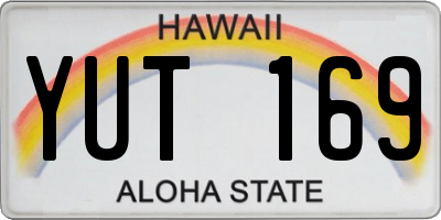 HI license plate YUT169