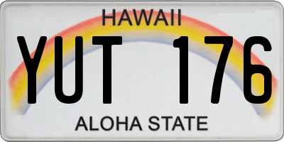HI license plate YUT176