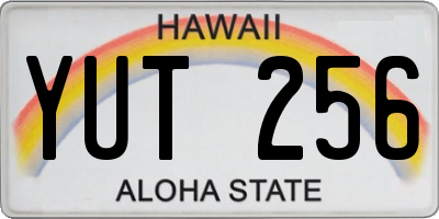 HI license plate YUT256