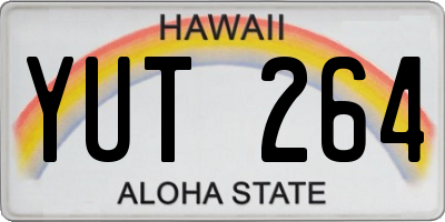 HI license plate YUT264