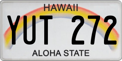 HI license plate YUT272