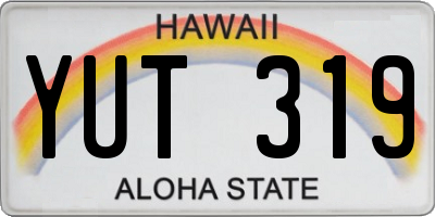 HI license plate YUT319