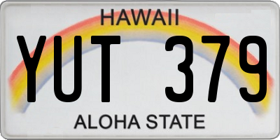 HI license plate YUT379