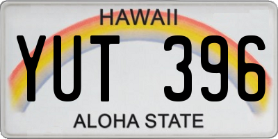 HI license plate YUT396