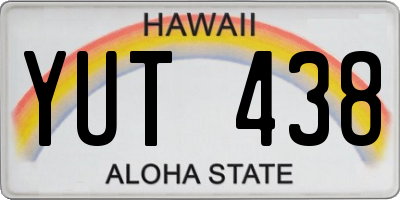 HI license plate YUT438