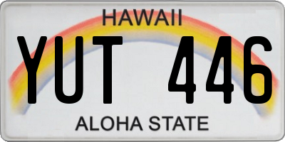 HI license plate YUT446