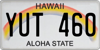 HI license plate YUT460