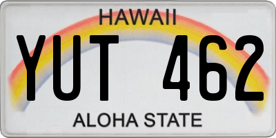 HI license plate YUT462