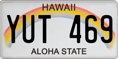 HI license plate YUT469