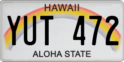 HI license plate YUT472