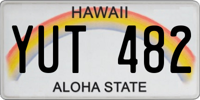 HI license plate YUT482