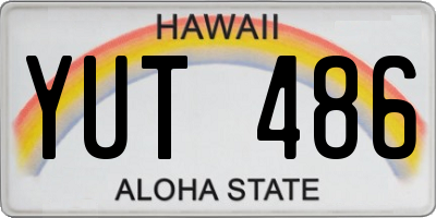 HI license plate YUT486