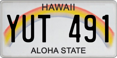 HI license plate YUT491