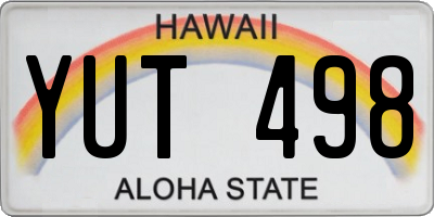 HI license plate YUT498