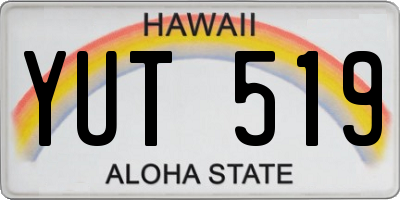 HI license plate YUT519