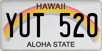 HI license plate YUT520