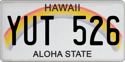 HI license plate YUT526
