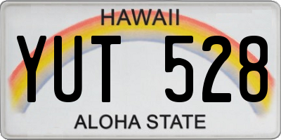 HI license plate YUT528