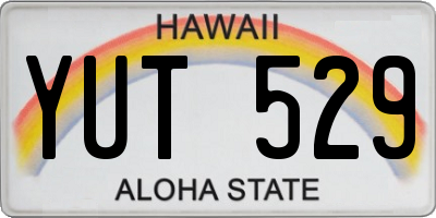 HI license plate YUT529