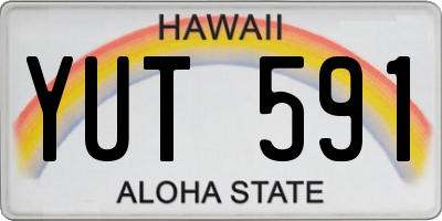HI license plate YUT591