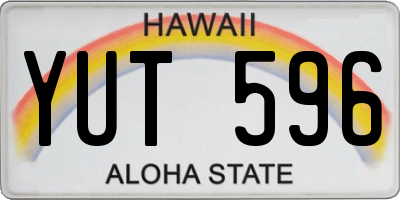 HI license plate YUT596