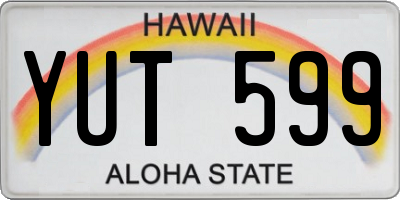 HI license plate YUT599