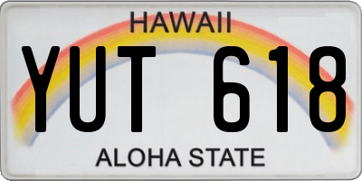 HI license plate YUT618