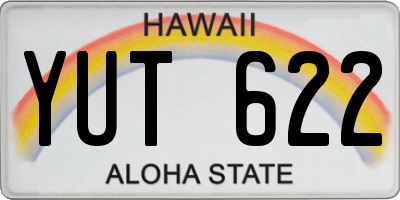 HI license plate YUT622