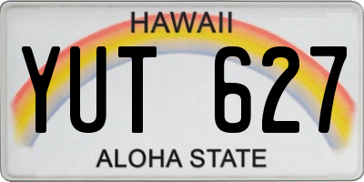 HI license plate YUT627