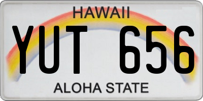 HI license plate YUT656