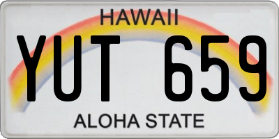 HI license plate YUT659