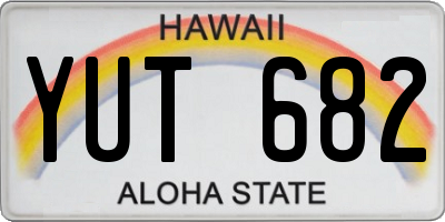 HI license plate YUT682