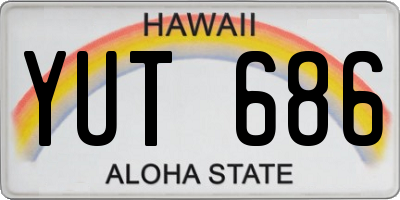 HI license plate YUT686