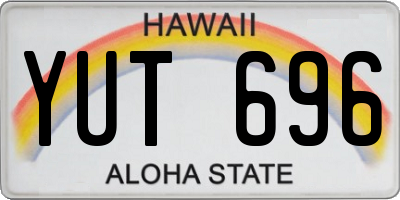 HI license plate YUT696