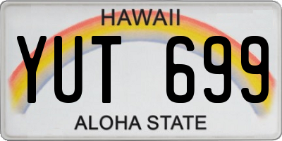 HI license plate YUT699