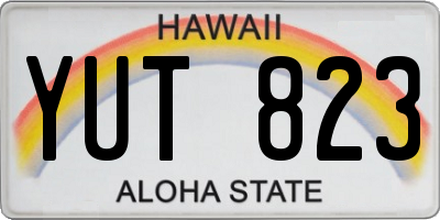 HI license plate YUT823