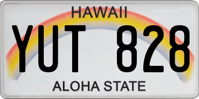HI license plate YUT828
