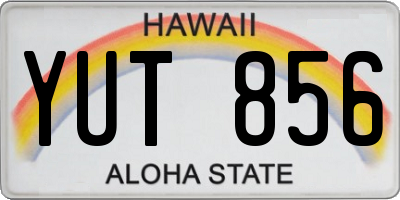 HI license plate YUT856