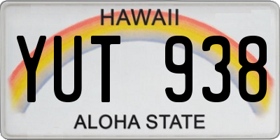 HI license plate YUT938