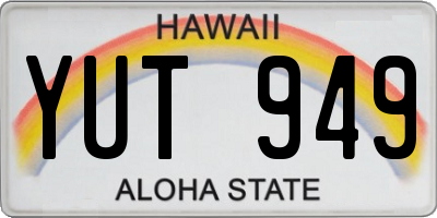 HI license plate YUT949