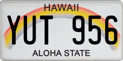 HI license plate YUT956