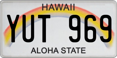 HI license plate YUT969