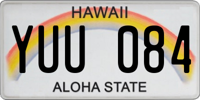 HI license plate YUU084