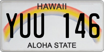 HI license plate YUU146