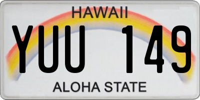 HI license plate YUU149