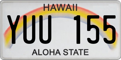 HI license plate YUU155